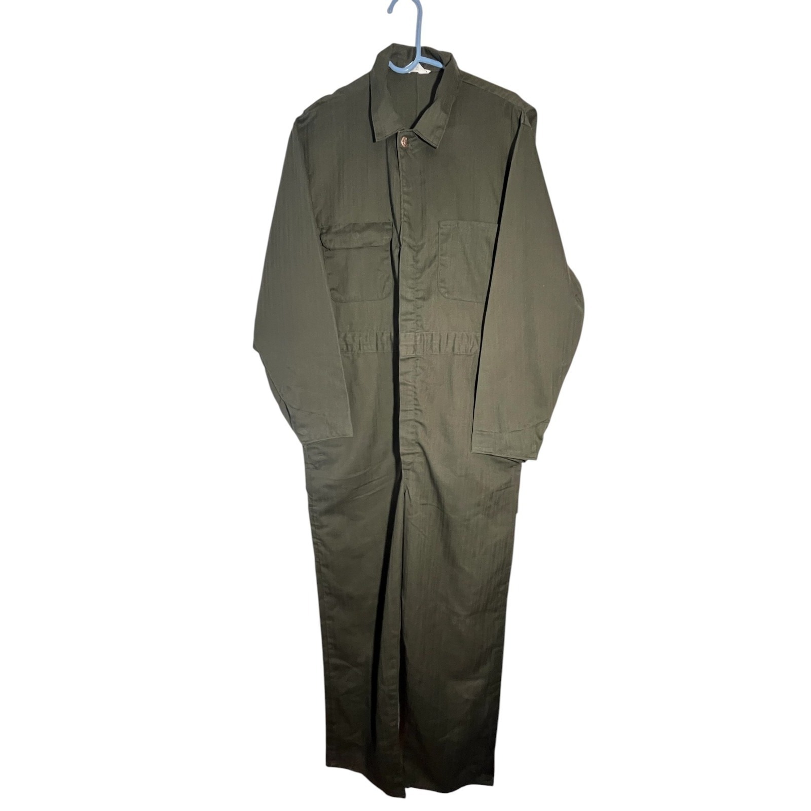 Jcpenney Big Mac Men's Vtg Coveralls Twill Jumpsuit Green Workwear 42r